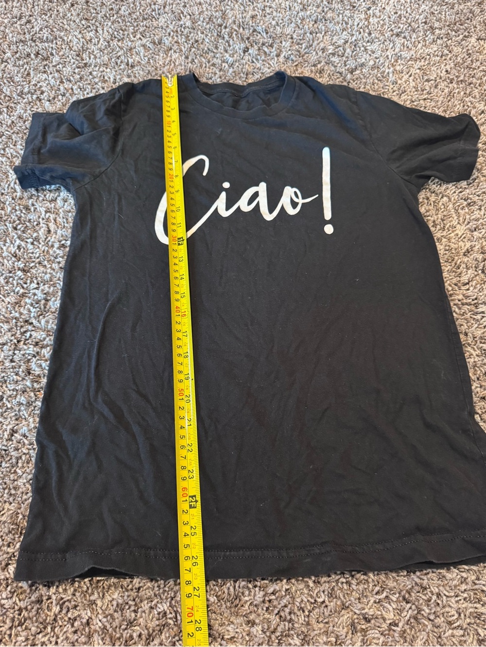 Ciao Black T Shirt Tee Paris Designer French M - Picture 4 of 5